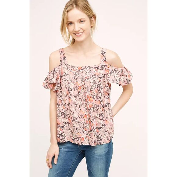 Maeve - Anthropologie | Hana Open Shoulder Top | Medium - Picture 1 of 12